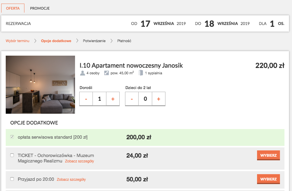 Atrakcje jako dodatek do rezerwacji