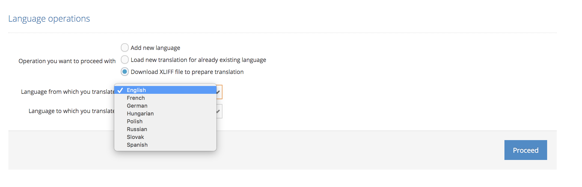 Prepare your own translation