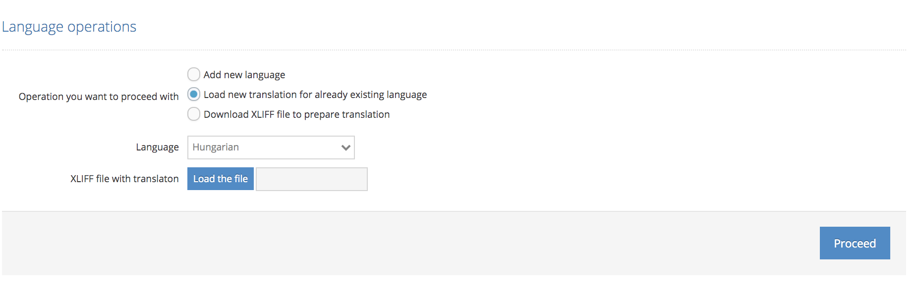 Upload your own translations