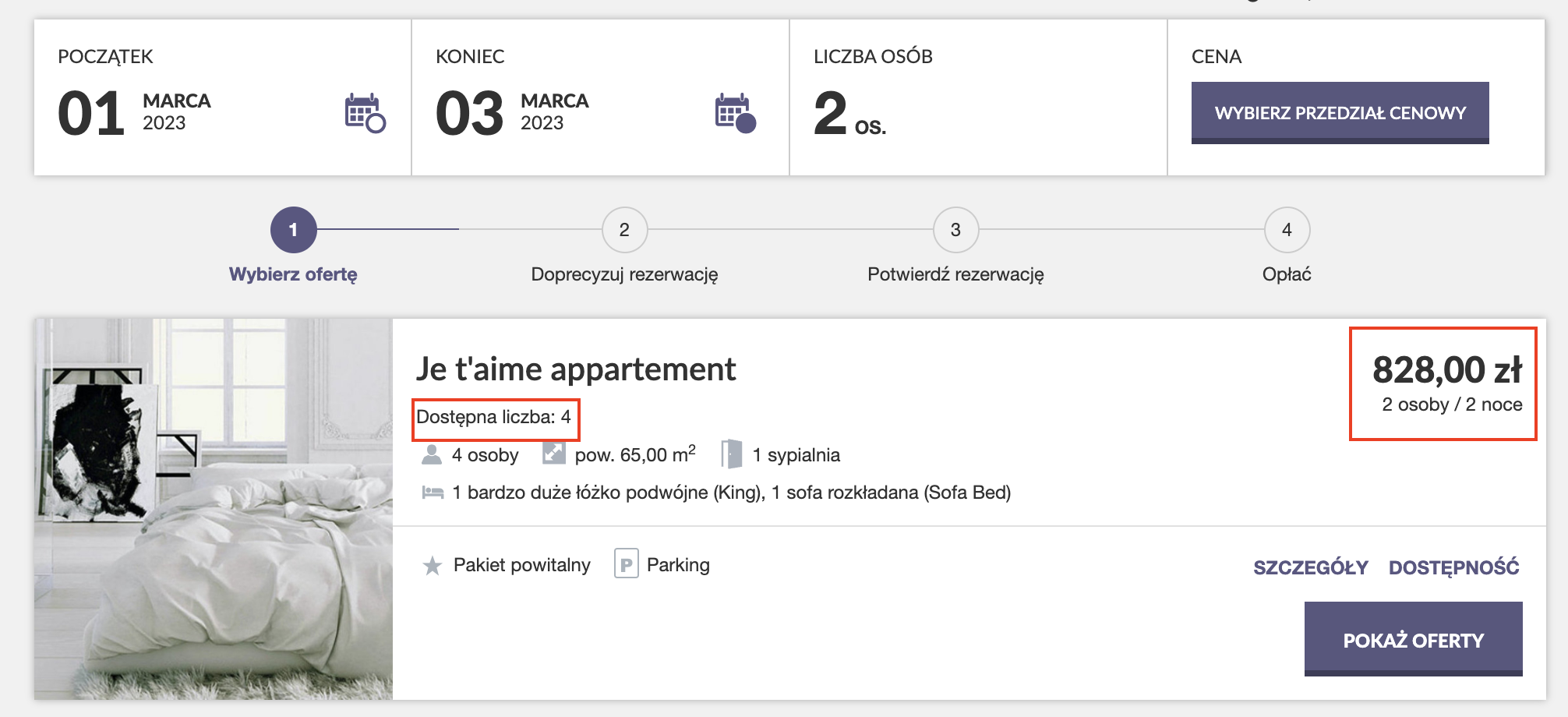 proces rezerwacji w Booking Engine - proces rezerwacji w Booking Engine